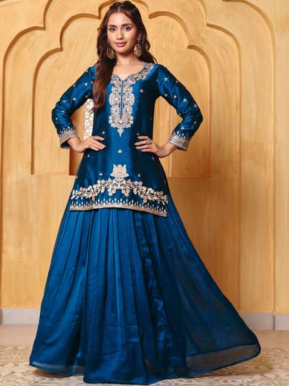 MADHURAM Embroidered
                        Ready to Wear Lehenga &
