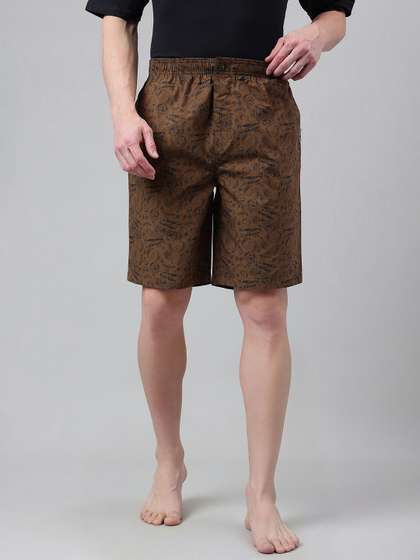 Van Heusen Innerwear
                        Men Graphic Printed Regular Fit Mid-Rise Bermuda
                        Cotton Lounge Shorts