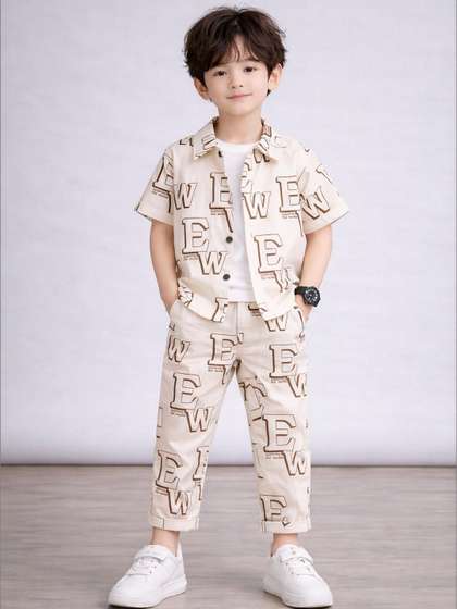 Anika Creation Unisex
                    Kids Printed Shirt with Trousers