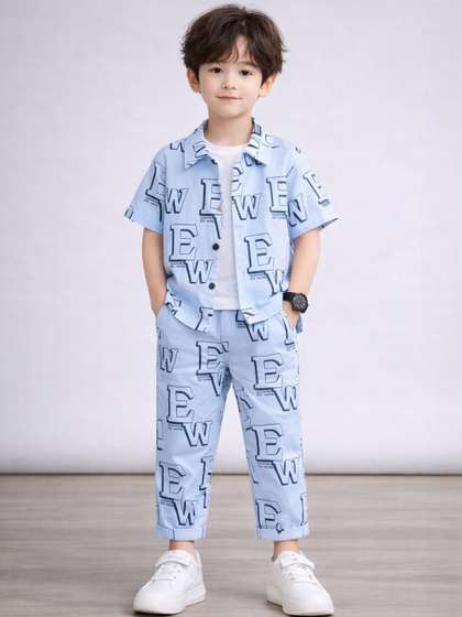 Nakshatra Unisex Kids
                    Printed Shirt with Trousers