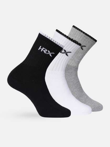 HRX by Hrithik Roshan
                      Men Crew length Pack of 3 Terry Socks