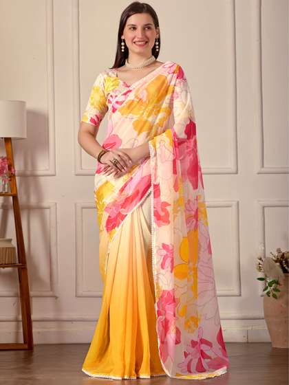 Sangria Printed
                        Sarees Blouse Piece