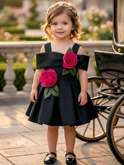 Lagorii Floral
                      Applique Scuba Fit & Flare Dress
