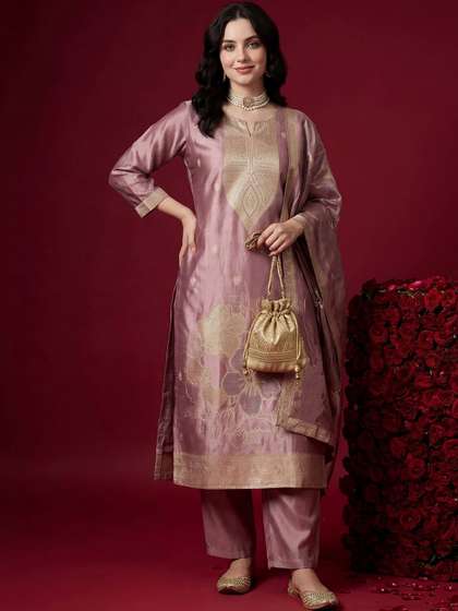 Indo Era Women
                        Ethnic Motifs Regular Kurta with Trousers &
                        With Dupatta