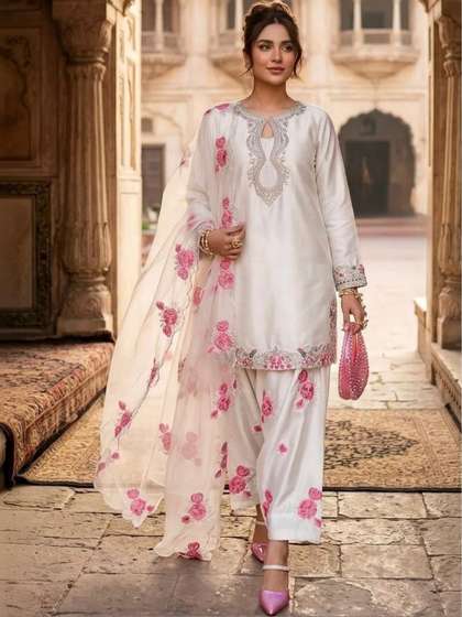Sitara Styles Women
                        Floral Regular Salwar & With Dupatta