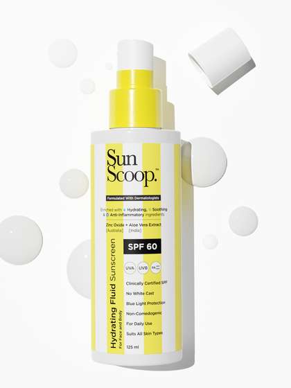 SunScoop Hydrating
                        Fluid Sunscreen for Face & Body SPF 60
                        PA++++ In-Vivo Tested -125ml