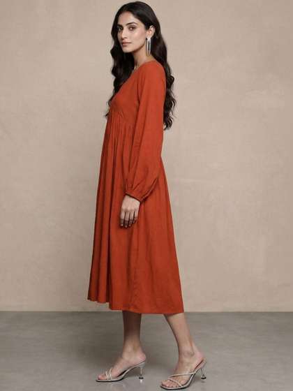 Navibhu Women Summer Trendy V-Neck A-Line Dress