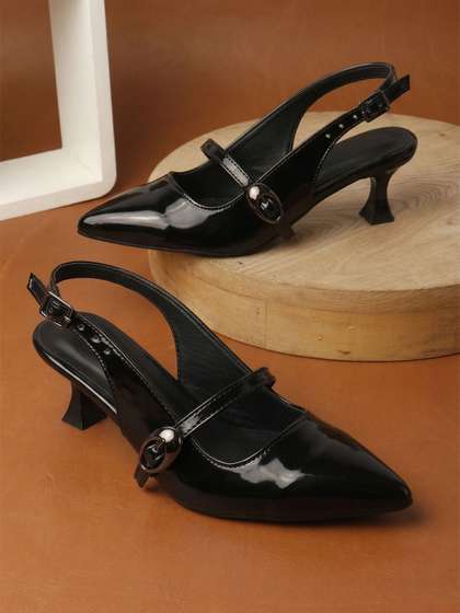 VENDOZ Stiletto
                          Pumps with Buckles
