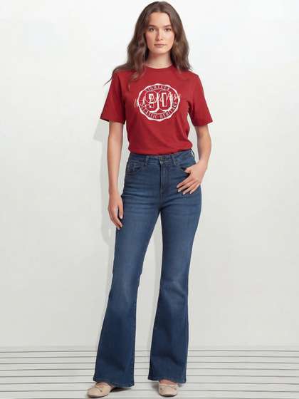 U.S. Polo Assn.
                        Women Women Flared High-Rise Light Fade
                        Stretchable Jeans