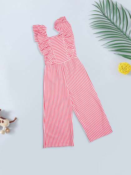 Pantaloons Junior
                      Girls Striped Jumpsuit