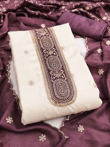 HMP Fashion
                        Embroidered Unstitched Dress Material
