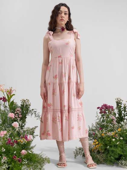 Vara By Vishudh
                        Floral Print Maxi Dress