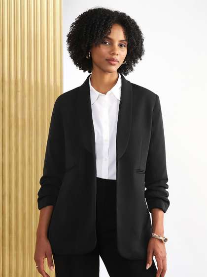 Allen Solly Woman
                        Notched Lapel Single-Breasted Casual Blazers