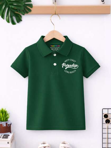 YK X Trampoline Boys
                    Printed Polo Collar T-shirt