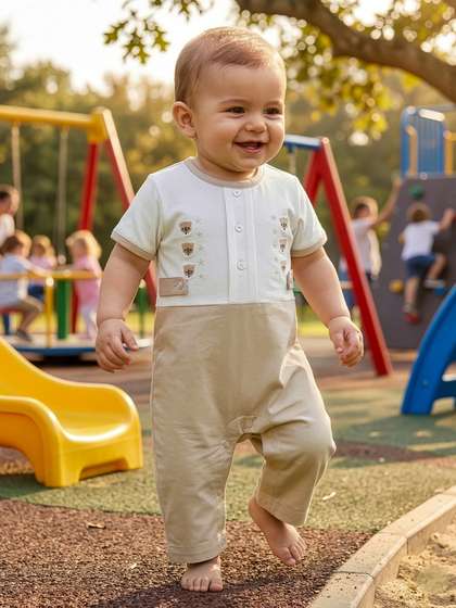 MeeMee Infants
                    Embroidered Cotton Rompers