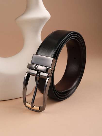 Louis Philippe Men
                    Italian Leather Dual Tone Zinc Alloy Buckle Formal
                    Reversible Belt