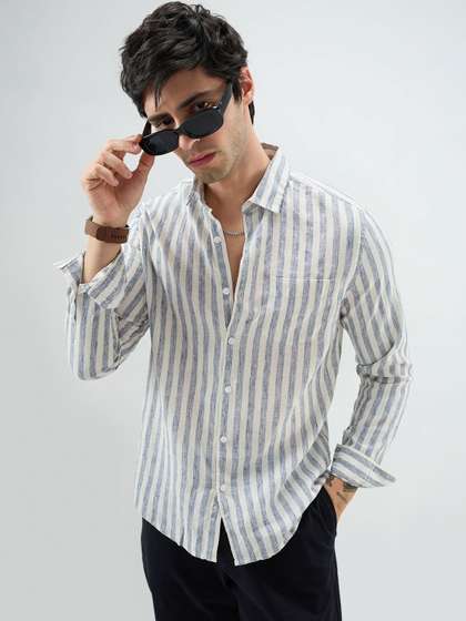 VASTRADO Men Classic
                      Slim Fit Multi Stripes Striped Casual Shirt