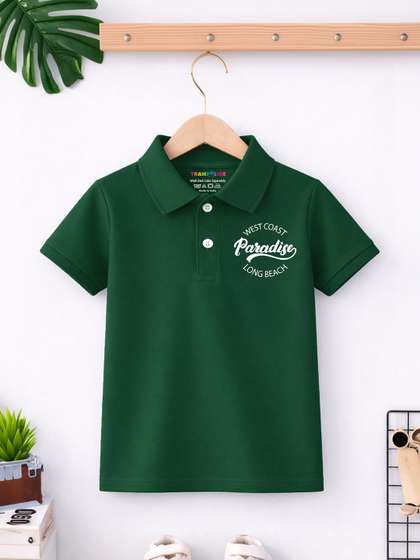 YK X Trampoline Boys
                    Printed Polo Collar T-shirt