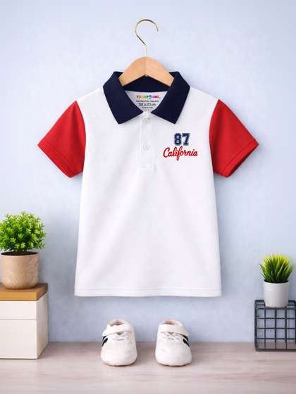 YK X Trampoline Boys
                    Printed Polo Collar T-shirt