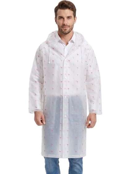 Alexvyan Printed
                        Hooded Water Resistant Rain Jacket