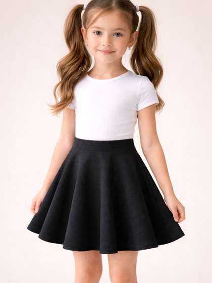 TASHVIKA'S Girls Above
                    Knee A-Line Skirt
