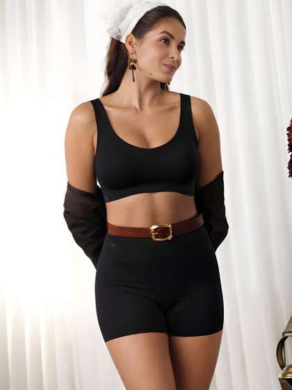 Krvvy Women Seamless
                        High Waist Medium Compression Shaper Short