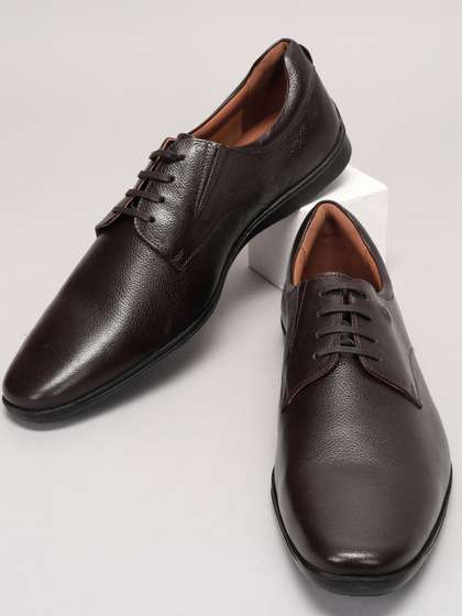 Louis Philippe Men
                          Premium Leather Breathable Anti Slip Flat Heel
                          Formal Derby Shoes