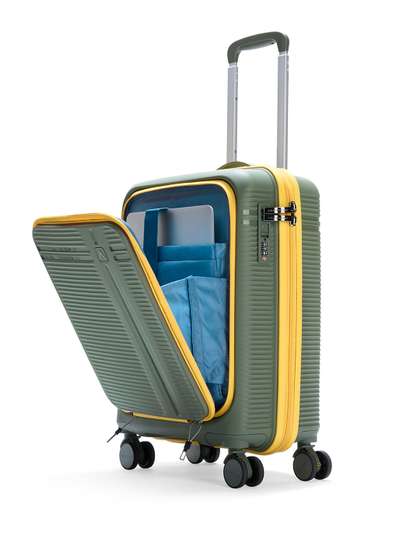 Aristocrat Unisex
                        Solana Green Small Hard Luggage 53cm Cabin
                        Trolley Laptop Compatible