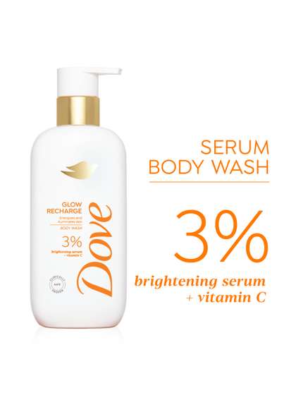 Dove 3% Brightening
                        Serum + Vitamin C Glow Recharge Serum Body Wash
                        - 300 ml