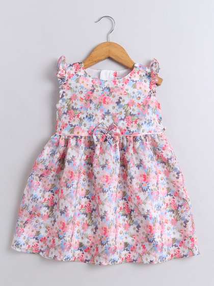 BUMZEE Floral Print Fit
                    & Flare Dress