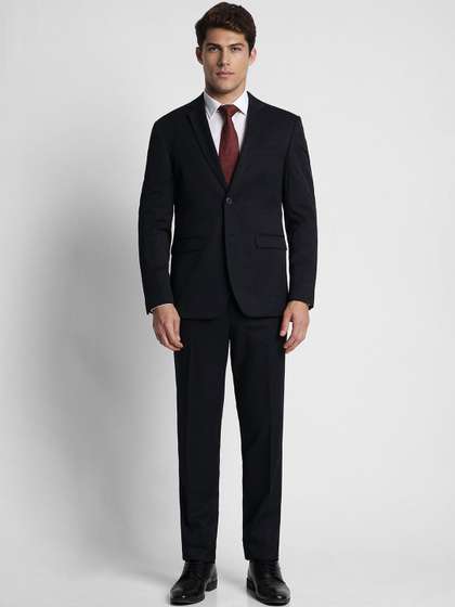 Peter England Notched
                      Lapel Slim Fit 2 Piece Blazer and Trousers Suit