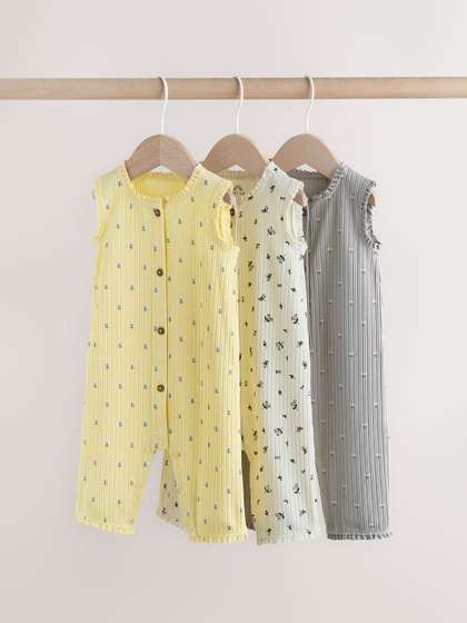 NEXT Kids Girls Pack
                      Of 3 Rompers