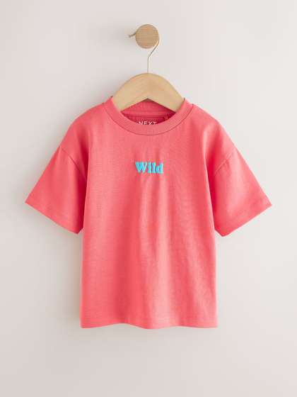 NEXT Boys Relaxed Fit
                    Drop-Shoulder Sleeves Pure Cotton T-shirt