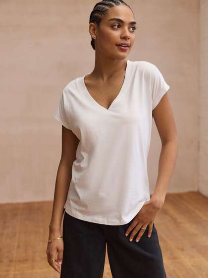 NEXT V-Neck Pure
                        Cotton T-shirt