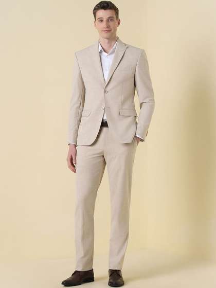 Allen Solly Self
                        Design Notched Lapel Slim Fit 2 Piece Suit