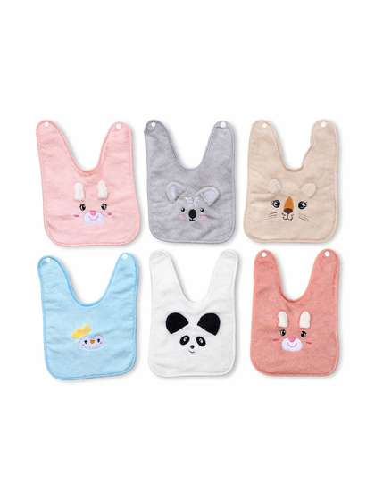 Teri Beri Infant Pack Of
                    6 Printed Pure Cotton Bibs