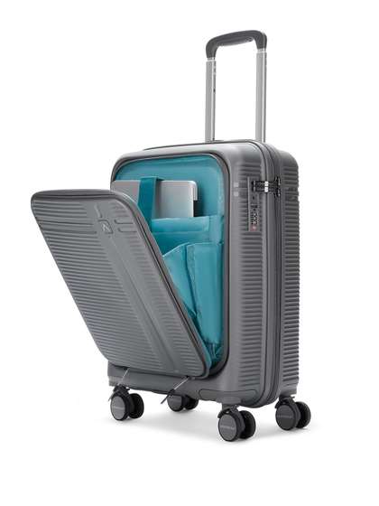 Aristocrat Unisex
                        Solana Grey Small Hard Luggage 53cm Cabin
                        Trolley Laptop Compatible