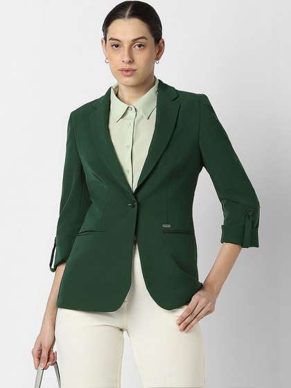 Van Heusen Woman
                        Notched Lapel Single-Breasted Formal Blazer