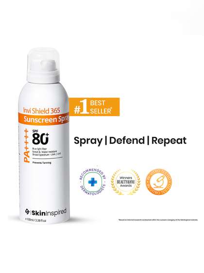 SkinInspired Invi
                        Shield 365 Body Sunscreen Spray SPF 80+ PA++++ -
                        100ml