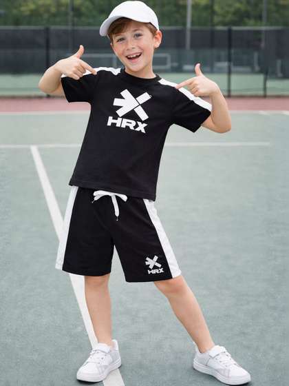 HRX by Hrithik Roshan
                    Boys Printed T-shirt with Shorts