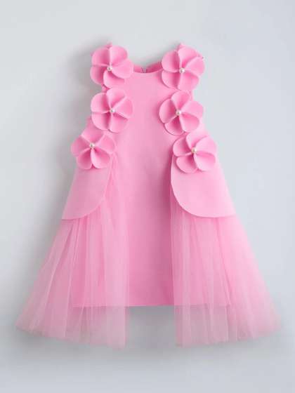 Hopscotch Chiffon Fit
                    & Flare Dress