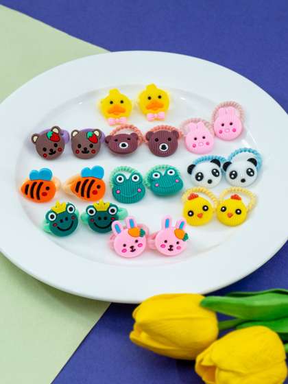 Vesara Girls Cartoon
                    Rubber Bands Set
