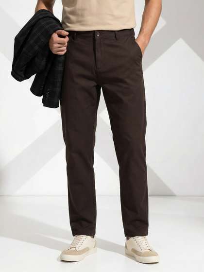 INVICTUS Men Cotton
                        Chinos Trousers