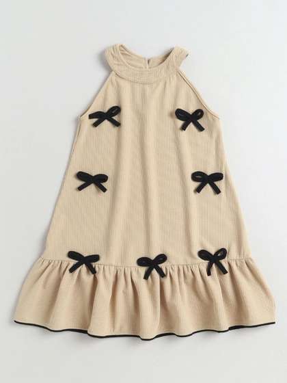 Hopscotch Print Halter
                    Neck Chiffon A-Line Dress