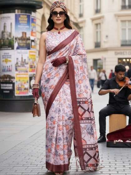 Yashika Floral Art
                          Silk Saree