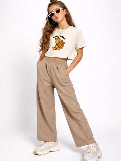 YK X Minute Mirth
                      Girls Garfield Printed Top With Trousers