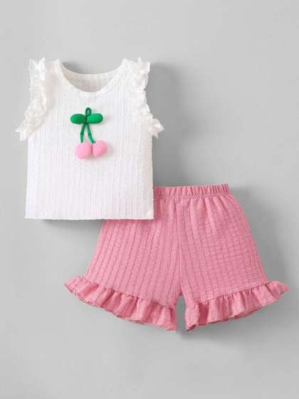 Hopscotch Girls
                    Embellished Top with Shorts