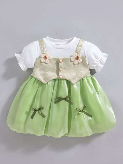 Hopscotch Embellished
                    Chiffon Fit & Flare Dress