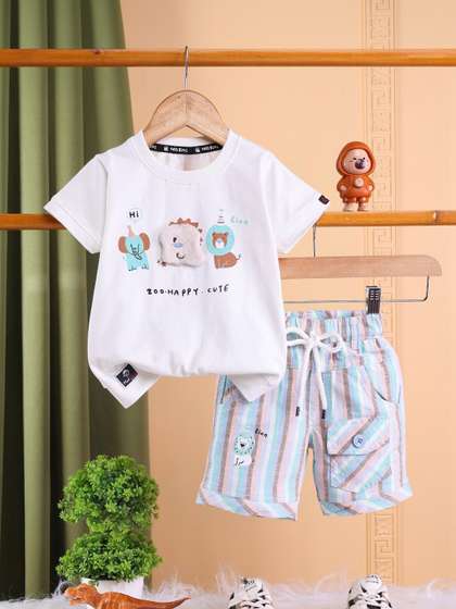 Toonyport Boys Printed
                      T-shirt with Shorts