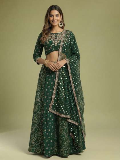 Anouk Embellished
                          Ready to Wear Lehenga & Blouse With
                          Dupatta